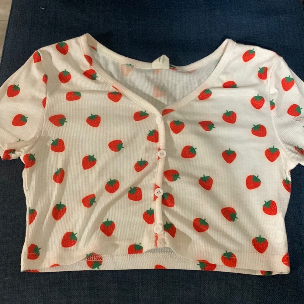 Strawberry printed Crop top